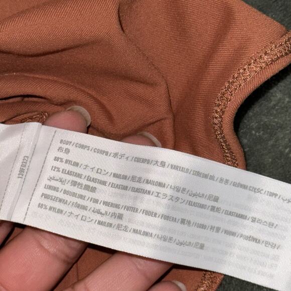 Abercrombie & Fitch Soft A&F Collection Rust Brown Bodysuit Top Women's Size L - Picture 9 of 9